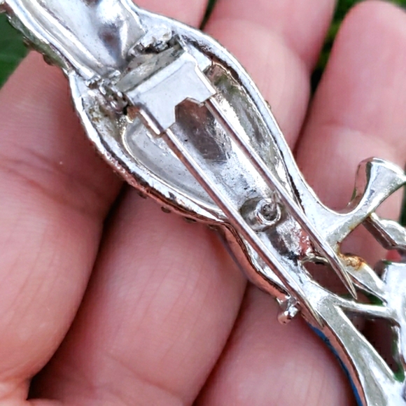 Rare 1940s Colorful Bird Duette Enamel Fur Clip - Picture 10 of 12